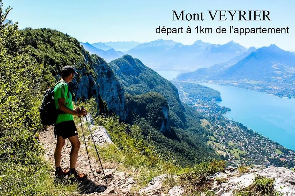 3* Balcon Vue Lac Commerces Et Plage A 100M Annecy Frankrig